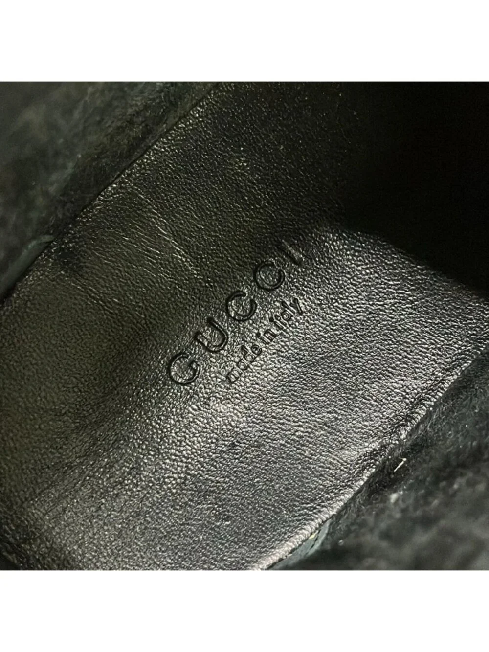 Gucci Long Boots 35.5 Black Sherry Leather
